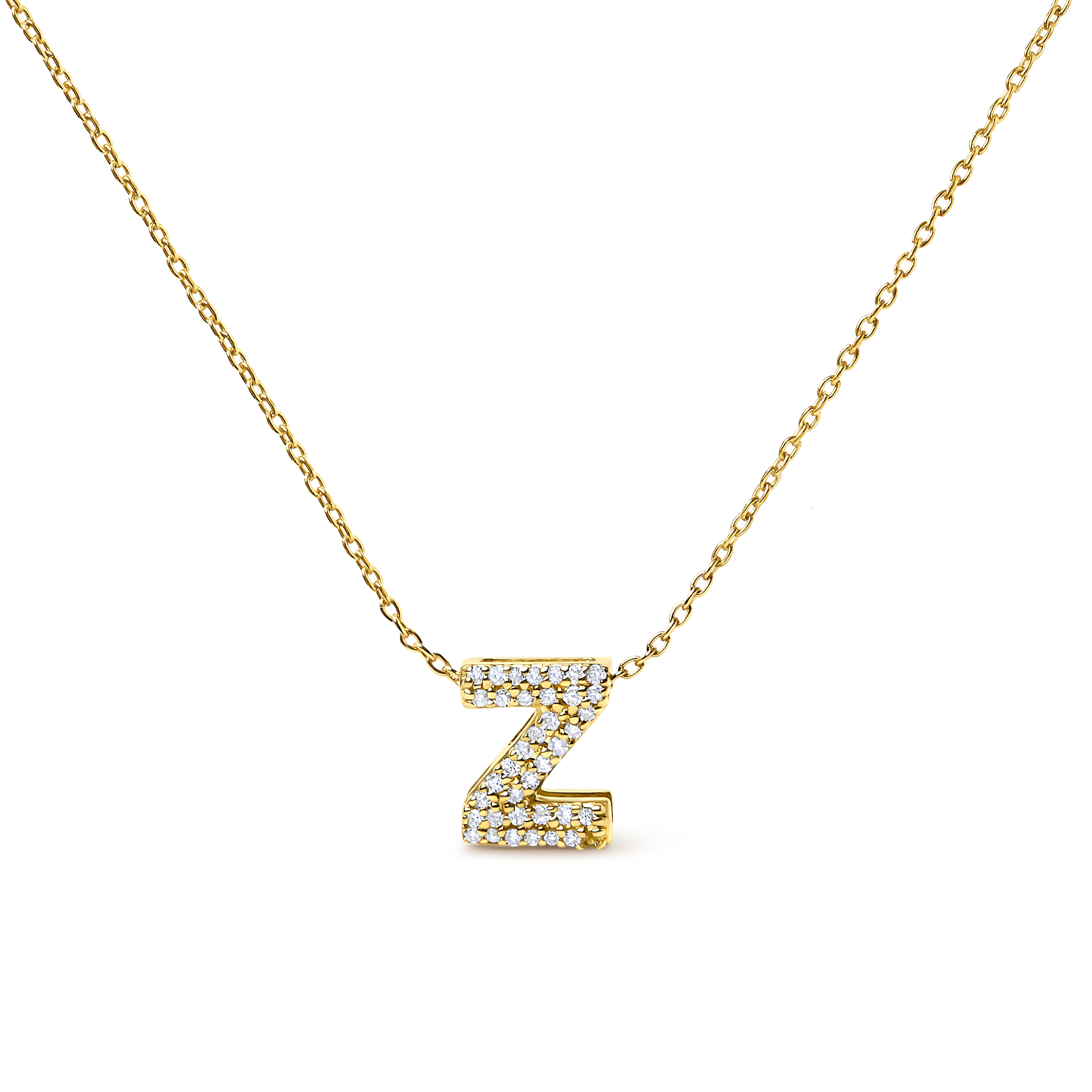 10k Yellow Gold Diamond Accent "Z" Initial